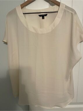 Banana Republic Light Cream Short-Sleeve Blouse